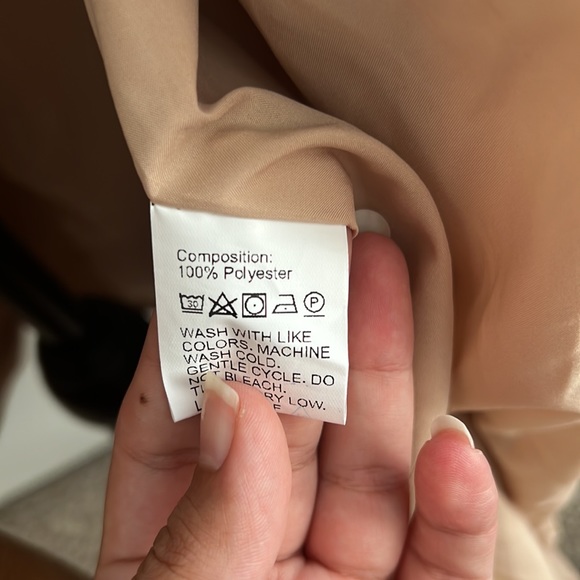 Shein Camel “wool” coat trench style - Picture 6 of 6